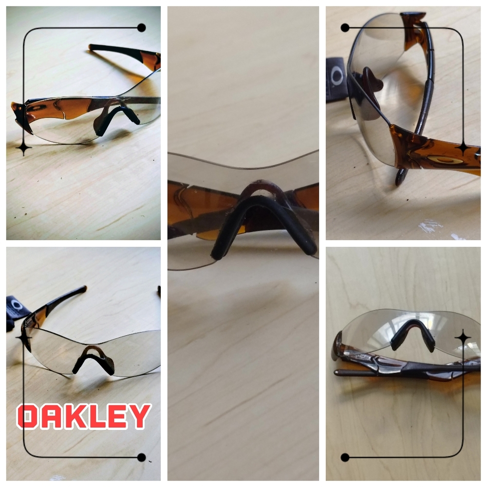 Oakley Root Beer frames and tinted Sunglasses